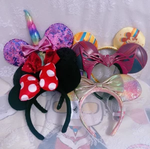 110 Styles Disney^Parks Mickey Magical Bow Minnie Mouse Ears Bow Headband Cos - Picture 1 of 197