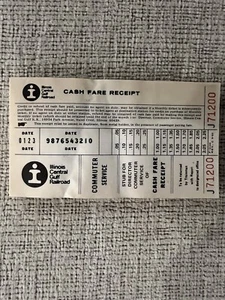 Vintage ILLINOIS CENTRAL GULF RAILROAD Cash Fare Ticket Unused Receipts. 100 pcs - Picture 1 of 5