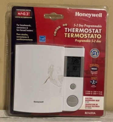 Honeywell Home RLV430A Programmable Electric BaseboardHeat Thermostat - NIP - Image 1 of 2