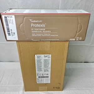 CASE OF 160 Protexis PI Textured Surgical Gloves Cardinal Size 7.5 *See Date* - Picture 1 of 3