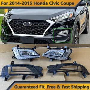 Front LED DRL Fog Driving Light Lamp Set Pair for 2019 2020 2021 Hyundai Tucson - Picture 1 of 4