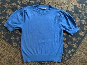Macnoora Blue Short Sleeve Sweater Light Blue Small Robins Egg Blue - Picture 1 of 6