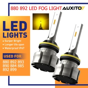 CANbus 880 892 Yellow 893 LED Fog Light Bulbs Daytime Light Running DRL 2400LM - Picture 1 of 17