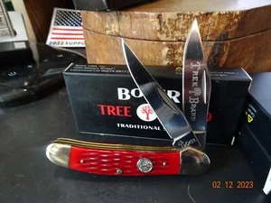 3.75" BOKER TRADITIONAL COPPERHEAD RED JIGGED BONE POCKET KNIFE  BLADES D2 SHARP - Picture 1 of 12