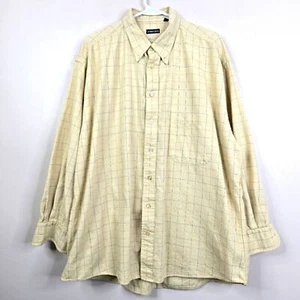 Vintage Gitman Bros. Long Sleeve Windowpane Print Cotton Button Down Shirt XL - Picture 1 of 7