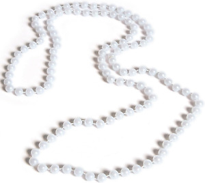 48 Inch 7Mm White Pearl Necklaces, Pack of 12