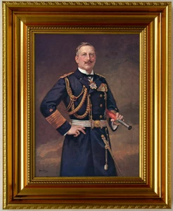 Kaiser-Wilhelm II. als Admiral. Kunstdruck. Rahmen goldfarbig - Picture 1 of 1