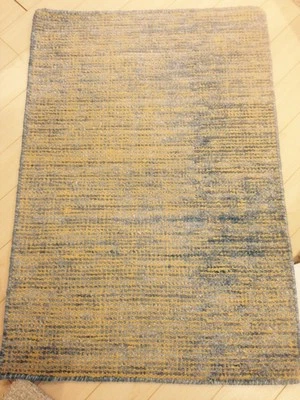 Modern Spectacular Hand Made Area Rug  Texture  Solid Flat Woven New yellow 2x3 - Image 1 of 4