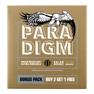 **3er-PACK ERNIE BALL PARADIGM 2086 80/20 AKUSTIKGITARRENSAITEN (12-54)** - Bild 1 von 1