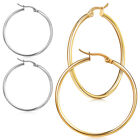 2 Pairs Fashion Circle Hoop Earrings for Women/Girls