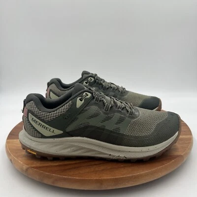 Size 9.5 Merrell Womens Antora 3 Trail Running Sneakers Olive Green Vibram - Image 1 of 4