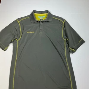 Columbia Titanium Polo Shirt Omni-Freeze Cooling Athletic Gray Small - Picture 1 of 7