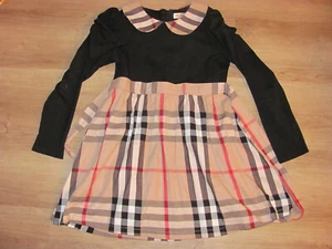 Black red & beige plaid Girls Dress Size 10Y 140 EUC - Picture 1 of 3