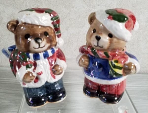 NAVIDAD Mr. and Mrs. Claus Osos de Peluche Salero y Pimentero - Imagen 1 de 6