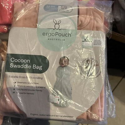 ErgoPouch Cocoon Swaddle Organic Cotton Baby Sleep Bag  Size 3-6m Berries NEW - Image 1 of 2