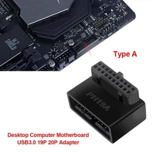 USB 3.0 19P 20P Extension Adapter Plug-in Converter for Computer PC Motherboard - Afbeelding 1 van 13