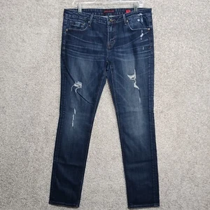 Cult Of Individuality Jeans Mens 32 Blue Stretch Denim Teaser Distressed Skinny - Picture 1 of 14
