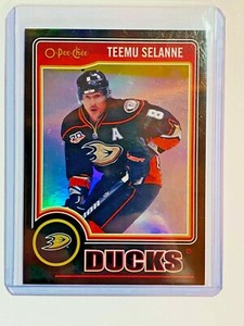  2014-15 O-Pee-Chee Black Rainbow #2 Teemu Selanne /100 Anaheim Ducks
