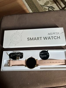 AGPTEK LW11 Womens Pink Waterproof Android iOS Heart Rate Monitor Smartwatch - Photo 1 sur 1