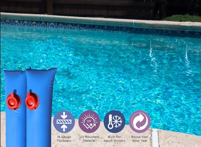 BUFFALO BLIZZARD® 18 Gauge 1' x 8' Water Tubes For Swimming Pool Winter Covers - (Choose Pack)