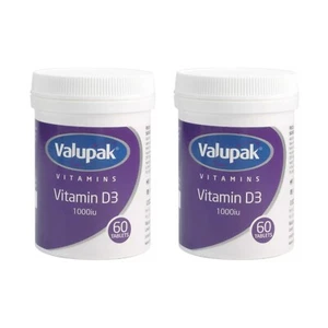 Vitamina D3 Compresse 1000iu Valupak Vitamine 60 Compresse - Confezione da 2 - Foto 1 di 8