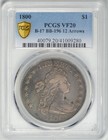 1800 Pcgs Vf20 Draped Bust Dollar ~ Bb-196 12 Arrows ~ #41009280