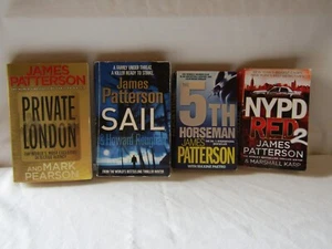 4 JAMES PATTERSON PAPERBACK BOOKS 5TH HORSEMAN,NYPD RED 2, PRIVATE LONDON & SAIL - Picture 1 of 5