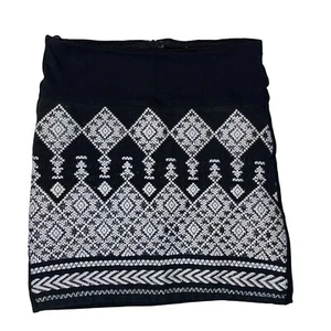 H&M Women's XS Metallic Embroidered Aztec Geometric Tribal Boho Mini Skirt - Picture 1 of 9