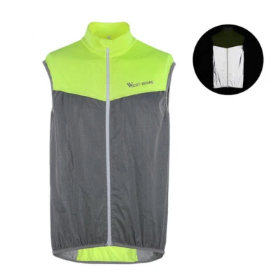 WEST BIKING Reflective Safety Cycling Vest Sleeveless Jacket Sports Vest Coat - Image 1 of 4
