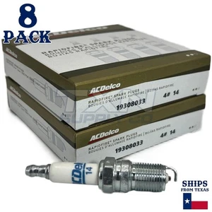 8 Pack ACDelco Platinum Spark Plugs 1990 for Cadillac Seville 4.5L - Picture 1 of 3