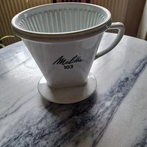 ❤️❤️❤️Retro Melitta Kaffeefilter 103, 60er Jahre, 3 Loch, Porzellan❤️❤️❤️ - Bild 1 von 3