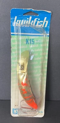 Luhr-Jensen Kwikfish K15 Pre Rapala HECHO EN EE. UU. 04/01 Dedo Dorado Foto 1 de 4