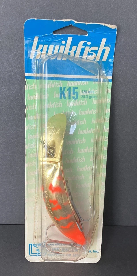 Luhr-Jensen Kwikfish K15 Pre Rapala HECHO EN EE. UU. 04/01 Dedo Dorado Foto 1 de 4