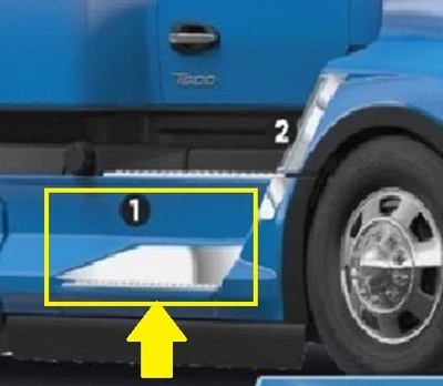 Kenworth T680 NEXT GEN 2022+ CONJUNTO DE PAR DE ACABAMENTO DE PAINEL SPOILER - Imagem 1 de 2
