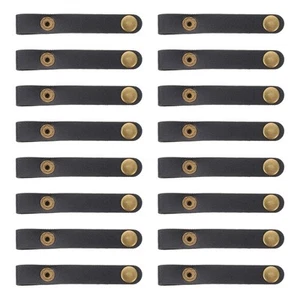 24 Pcs Datenkabelspeicher -Lederschnalle Reisen Kabel-Organizer-Schreibtisch - Afbeelding 1 van 12