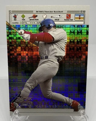 1999 Skybox Thunder BATTERZ.COM Mark McGwire #6 refrator - Imagem 1 de 2