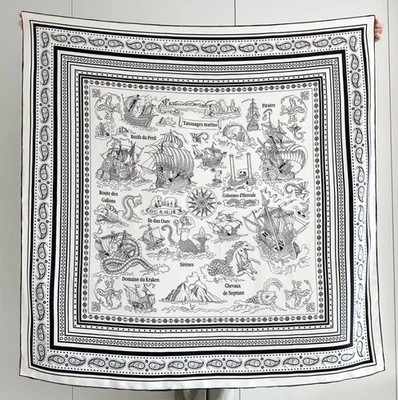 New Pure Twill Silk Scarf Bandanna animal Print Square Shawl Large Wrap 53" - Image 1 of 4