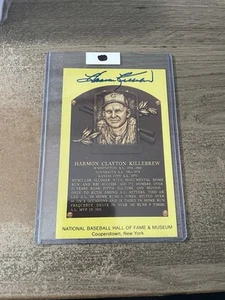 Harmon Killebrew Signed Autographed HOF Plaque Postcard Hall Of Fame Twins - Picture 1 of 2