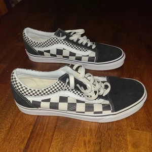 Vans Old Skool Schuhe gemischt kariert schwarz weiß Herren 10,5 Damen 12 Low Tops - Bild 1 von 7