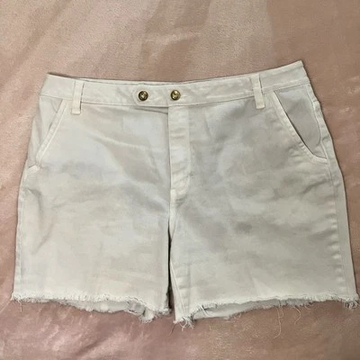 Pantalones cortos de algodón para mujer Ralph Lauren 1 2 dobladillo crudo Foto 1 de 4