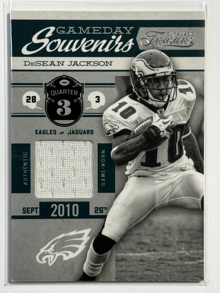 2011 Panini Game Day SOUVENIRS/250 Desean Jackson Game/Worn #3 Eagles - Image 1 of 4