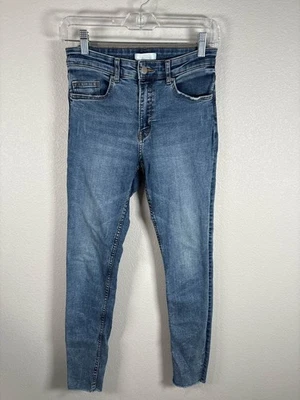 H&M Women's Blue Denim Jeans Size 4 High Rise Skinny Stretch Casual - Image 1 of 4