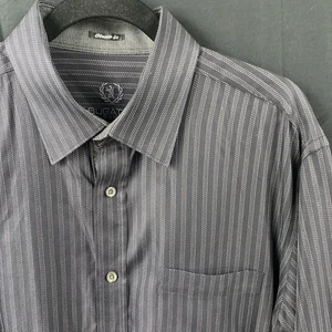 Bugatchi Uomo Black Dress Shirt Mens XL Classic Fit Long Sleeve Button Up - Picture 1 of 10