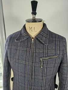 Chaqueta deportiva Labour Union años 30 réplica a cuadros tweed lana para hombre grande hecha a mano - Imagen 1 de 19
