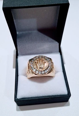 MEN'S ROLEX PRESIDENTS JUBILEE Style 10K YELLOW GOLD RING - Image 1 of 4