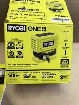 Herramienta infladora digital de alta presión Ryobi One+ 18V solo modelo PCL001B Foto 1 de 4