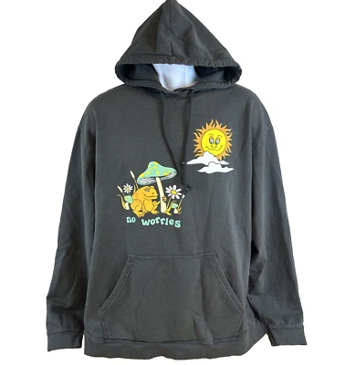 PACSUN FANCLUB "Good Daze" Sudadera con Capucha Gráfica Para Hombre Talla XL Setas Rana Flores Foto 1 de 4
