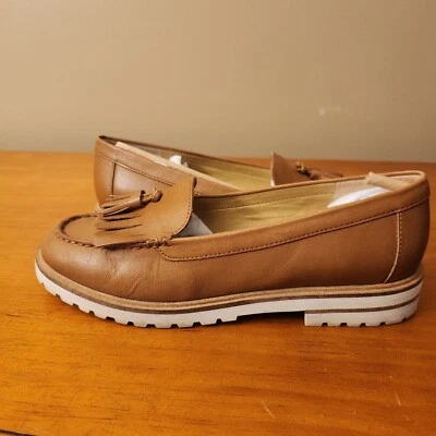 Talbots Shoes Women 5 M Laura Tasseled Platform Loafers Havana Tan Soft Vachetta - Image 1 of 4