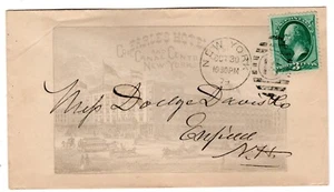 1879 Earle's Hotel New York NY All-Over 2-Sided Illustrated Advertising - Picture 1 of 2