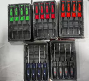 SGDX40B Snap-On 4 Piece combo mini-tip soft grip screwdriver set- pick color! - Picture 1 of 7